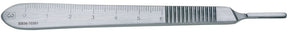 BR Surgical Scalpel Handle, Stainless Steel, Size 3, Non-Sterile - BR06-10301-Single - LL Medico