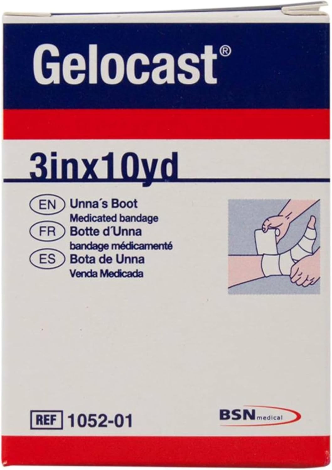 Gelocast Unna Boot, Zinc Oxide & Calamine, Tan, Cotton, Non-Sterile, 3" x 10 yd - BSN01052 - LL Medico