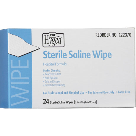 Hygea Sterile Saline Wipe, Unscented, 3" x 4"