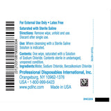 PDI Hygea Sterile Saline Wipe, Unscented, Individually Wrapped, 4" x 6" - C22370 - LL Medico