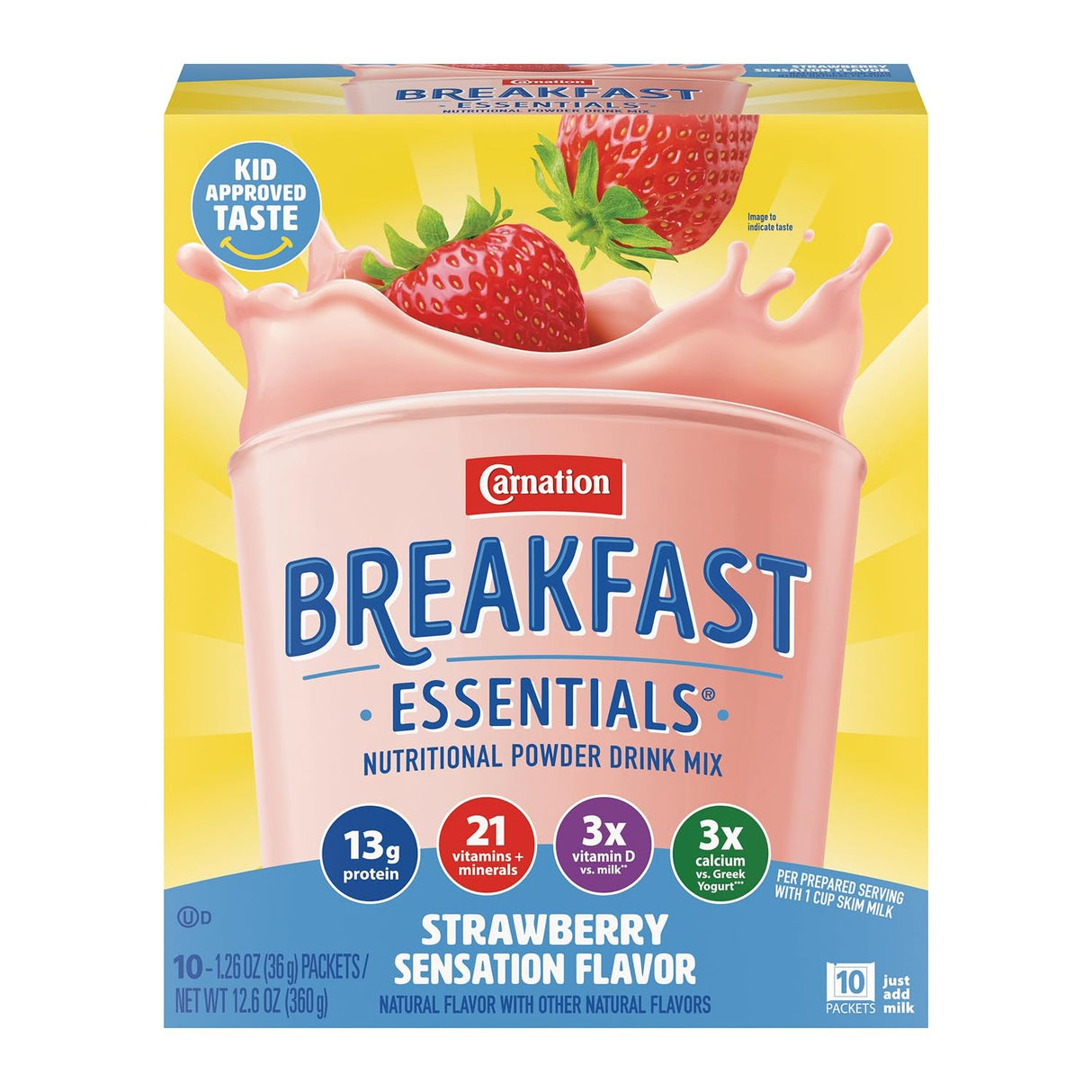 Carnation Breakfast Essentials Nutritional Drink Powder, Rich Milk Chocolate, 1.26 oz