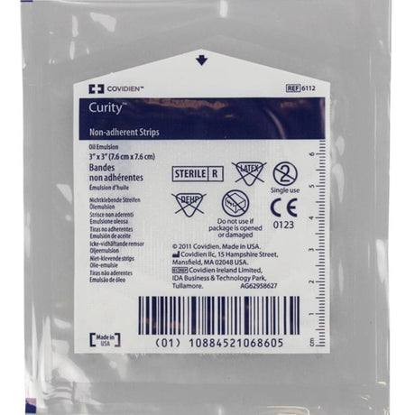 Cardinal Health Curity Oil Emulsion Impregnated Dressing, 3 x 3 Inch
