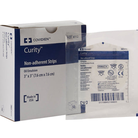 Cardinal Health Curity Oil Emulsion Impregnated Dressing, 3 x 3 Inch
