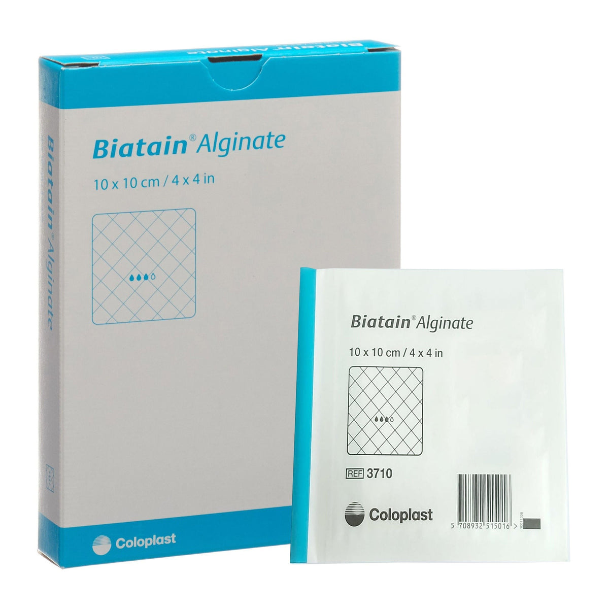 Biatain Calcium Alginate Dressing, 4" x 4", Calcium Alginate / CMC, White, Sterile - COL3710 - LL Medico