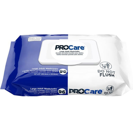 ProCare Large Adult Washcloths, 12" x 8"