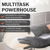 CareStock Black Nitrile Exam Gloves, Chemo Tested, X-Large