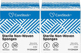 CareStock Sterile Nonwoven Sponge, 2 x 2 Inch, 4-Ply