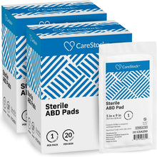 CareStock Sterile Abdominal Pad, 5 x 9 Inch – Nonwoven Cellulose ABD Pads