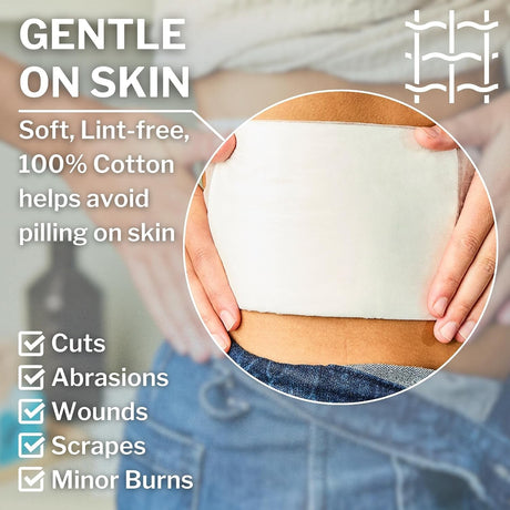 CareStock Sterile Abdominal Pad, 5 x 9 Inch – Nonwoven Cellulose ABD Pads