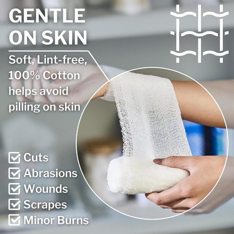 CareStock Sterile Gauze Bandage Roll, Sterile, 4.5 Inch x 4.1 Yard