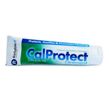 A tube of CalProtect Skin Protectant Ointment by Reliable-1 for external use only. Ideal for sensitive skin or incontinence care, it protects, soothes, and promotes healing. Packaging is blue, green, and white.