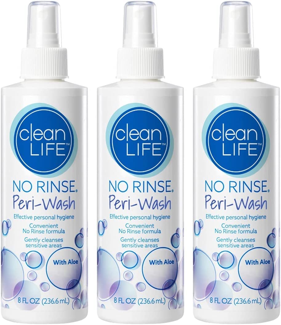 CleanLife No Rinse Peri Wash, 8 oz, Pack of 3