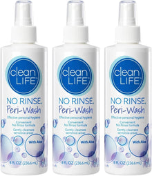 CleanLife No Rinse Peri Wash, 8 oz, Pack of 3