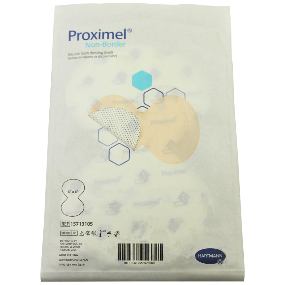 Proximel Non-Border Foam Dressing, 5 x 8 Inch for Heels