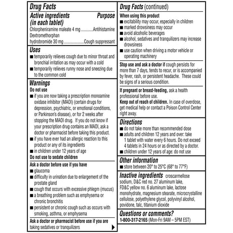 Coricidin HBP Cough & Cold Relief Tablets, 16 ct