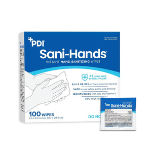 Sani-Hands Hand Sanitizing Wipes, Ethyl Alcohol, Unscented