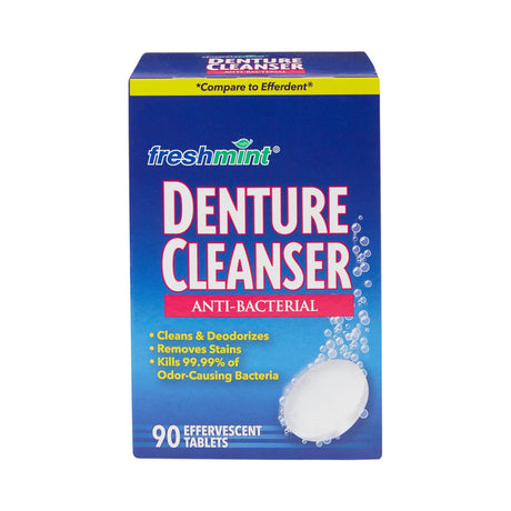 Freshmint Denture Cleanser Anti-Bacterial Tablets, Mint, 90 Tablets - DENT90 - LL Medico
