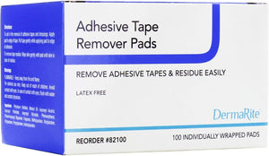 DermaRite Adhesive Remover, 1.5" x 3.5" Alcohol-Based Wipe - DER82100 - LL Medico