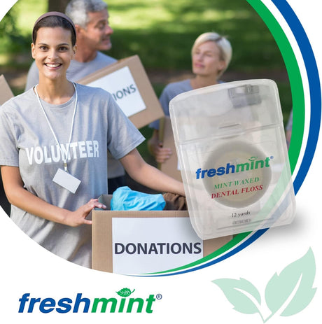 Freshmint Mint Waxed Dental Floss, 12 Yards
