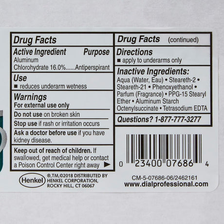 Dial Professional Anti-Perspirant & Deodorant Roll-On, Crystal Breeze, 1.5 fl oz