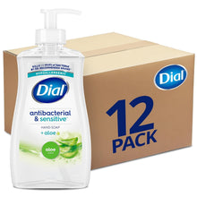 Dial Antibacterial & Sensitive Hand Soap with Aloe, 11 Fl Oz, Pack of 12