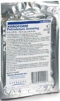 Xeroform Petrolatum Impregnated Dressing, Gauze Strip, 1 x 8", Sterile - DKC77034-Single - LL Medico