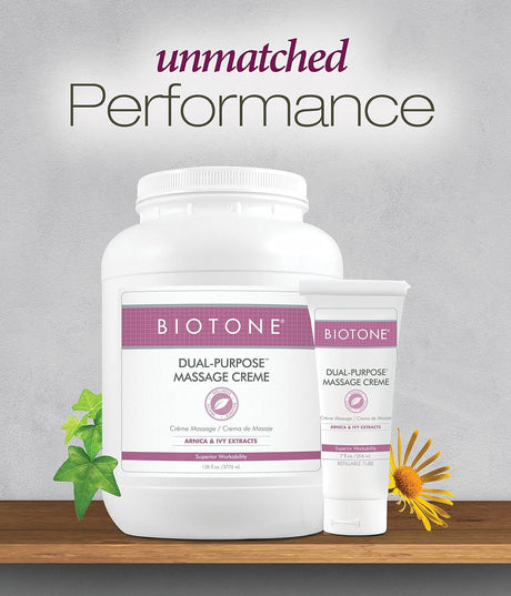 Biotone Dual-Purpose Massage Creme with Arnica & Ivy Extracts, 128 fl oz
