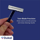 DawnMist Disposable Razor Standard Twin-Blade, Blue Handle