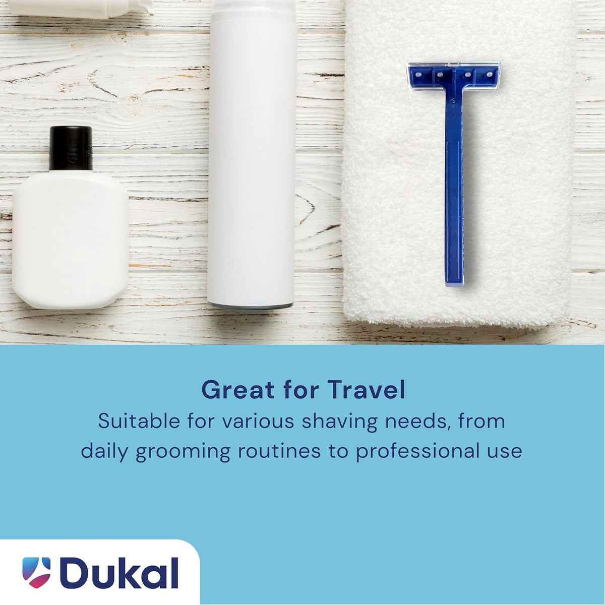 DawnMist Disposable Razor Standard Twin-Blade, Blue Handle
