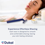 DawnMist Disposable Razor Standard Twin-Blade, Blue Handle