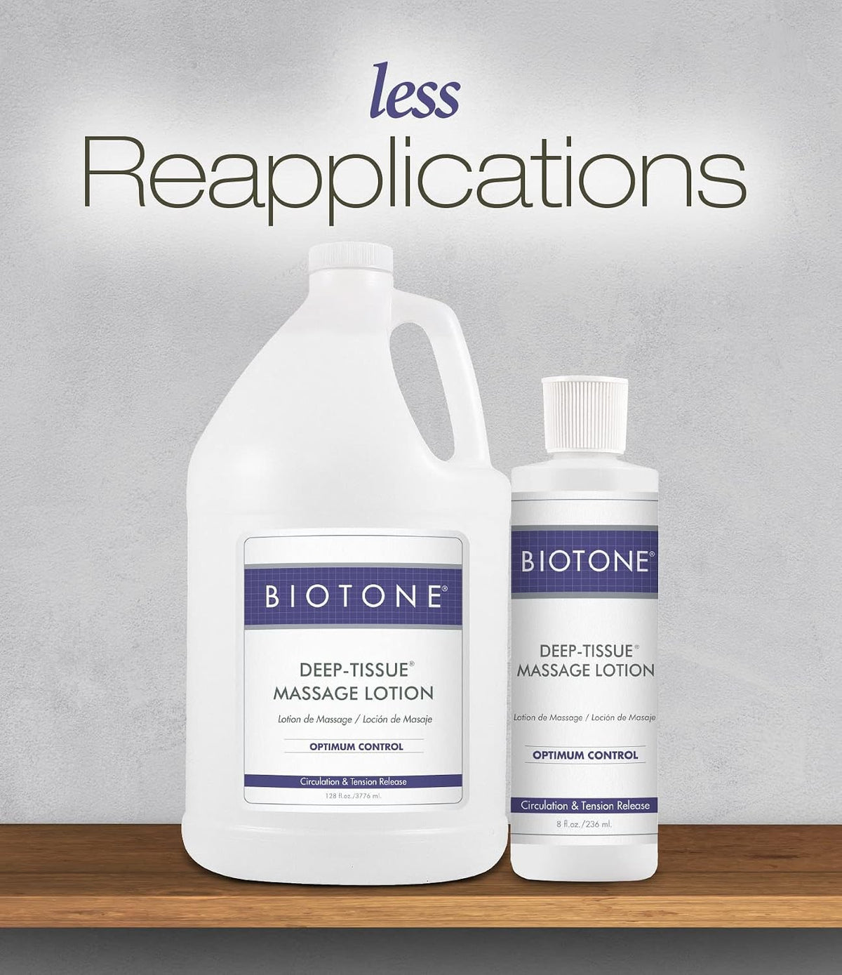 Biotone Deep-Tissue Massage Lotion, Optimum Control, 128 fl oz