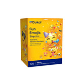 Dukal Fun Emojis Design Series Stat Strip Adhesive Bandages, Sterile, 3/4 x 3 Inch
