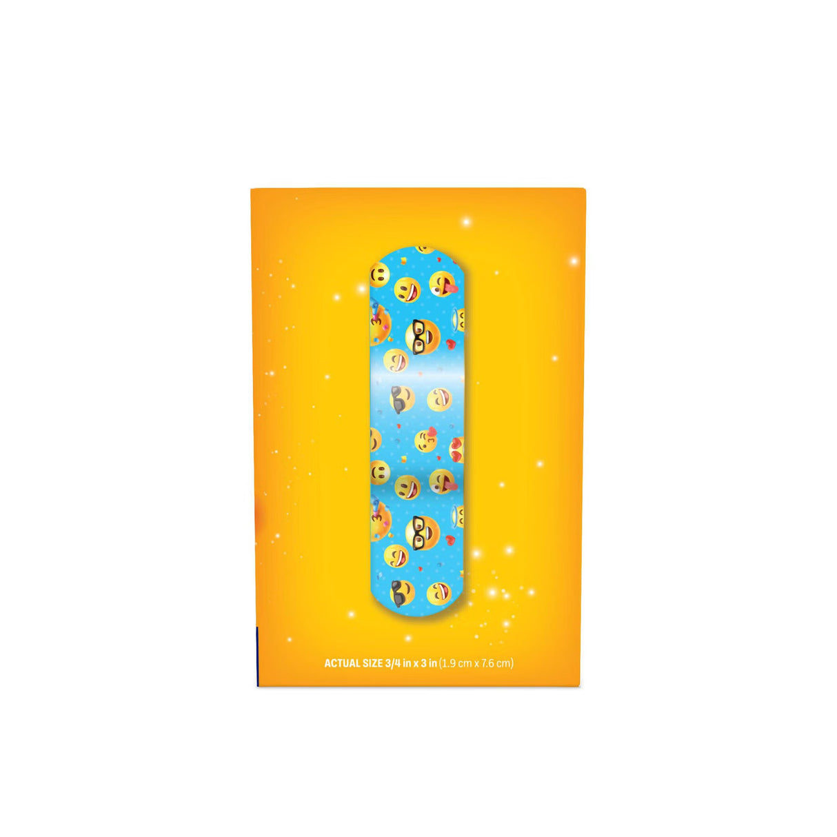 Dukal Fun Emojis Design Series Stat Strip Adhesive Bandages, Sterile, 3/4 x 3 Inch