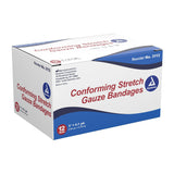 Dynarex Conforming Stretch Gauze Bandage, Sterile, 3" x 4.1 yds, White, Polyester - DYN3113 - LL Medico