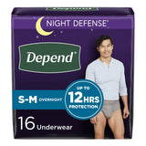 Depend Night Defense Underwear for Men