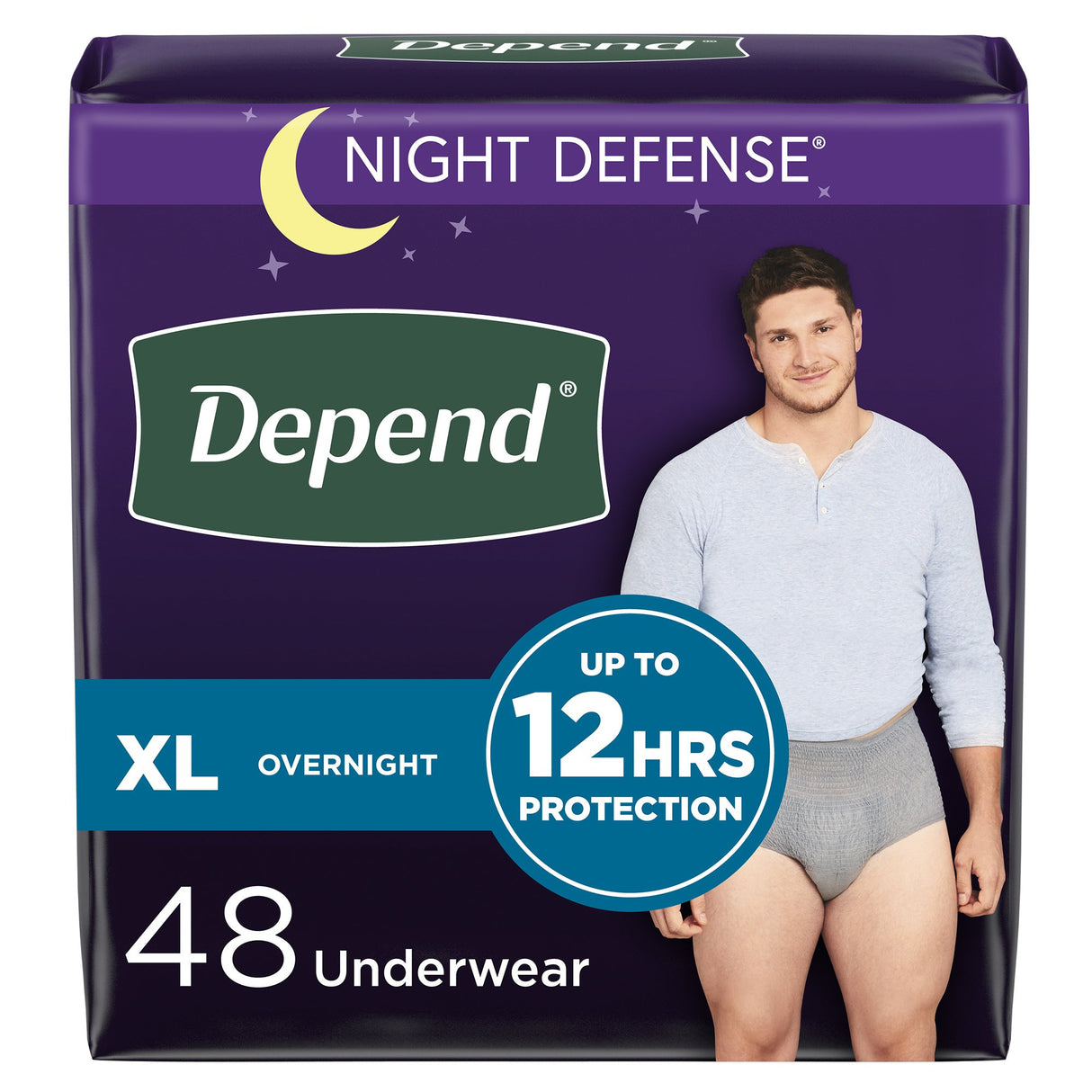 Depend Night Defense Underwear for Men