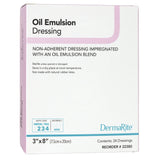 DermaRite Oil Emulsion Impregnated Dressing, 3 x 8 Inch