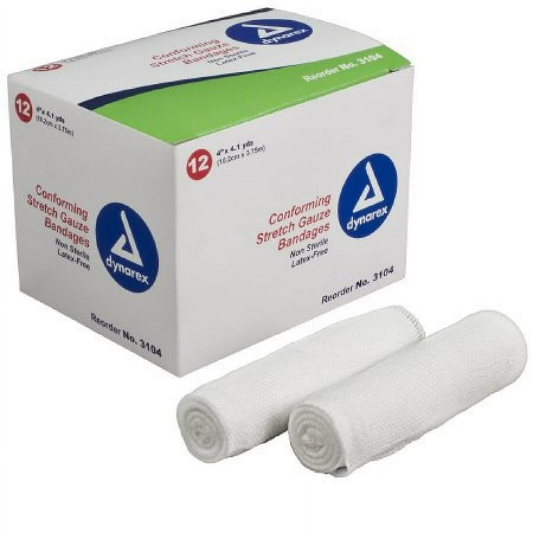dynarex Conforming Bandage, 4 Inch x 4.1 Yard