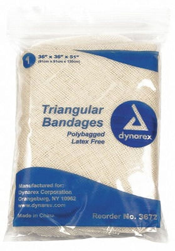 dynarex Triangular Bandage, 36 x 36 x 51 Inch