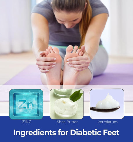 Ease-Z Diabetics' Dry Skin Therapy Foot Cream with Zinc, 4.4 oz