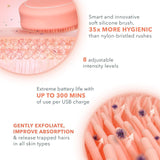 LUNA 4 body Massaging Body Brush, Perfect Peach