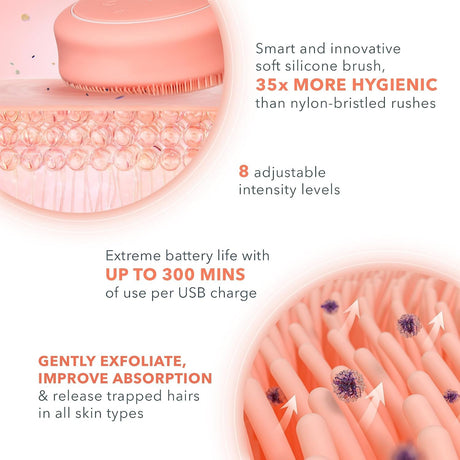 LUNA 4 body Massaging Body Brush, Perfect Peach