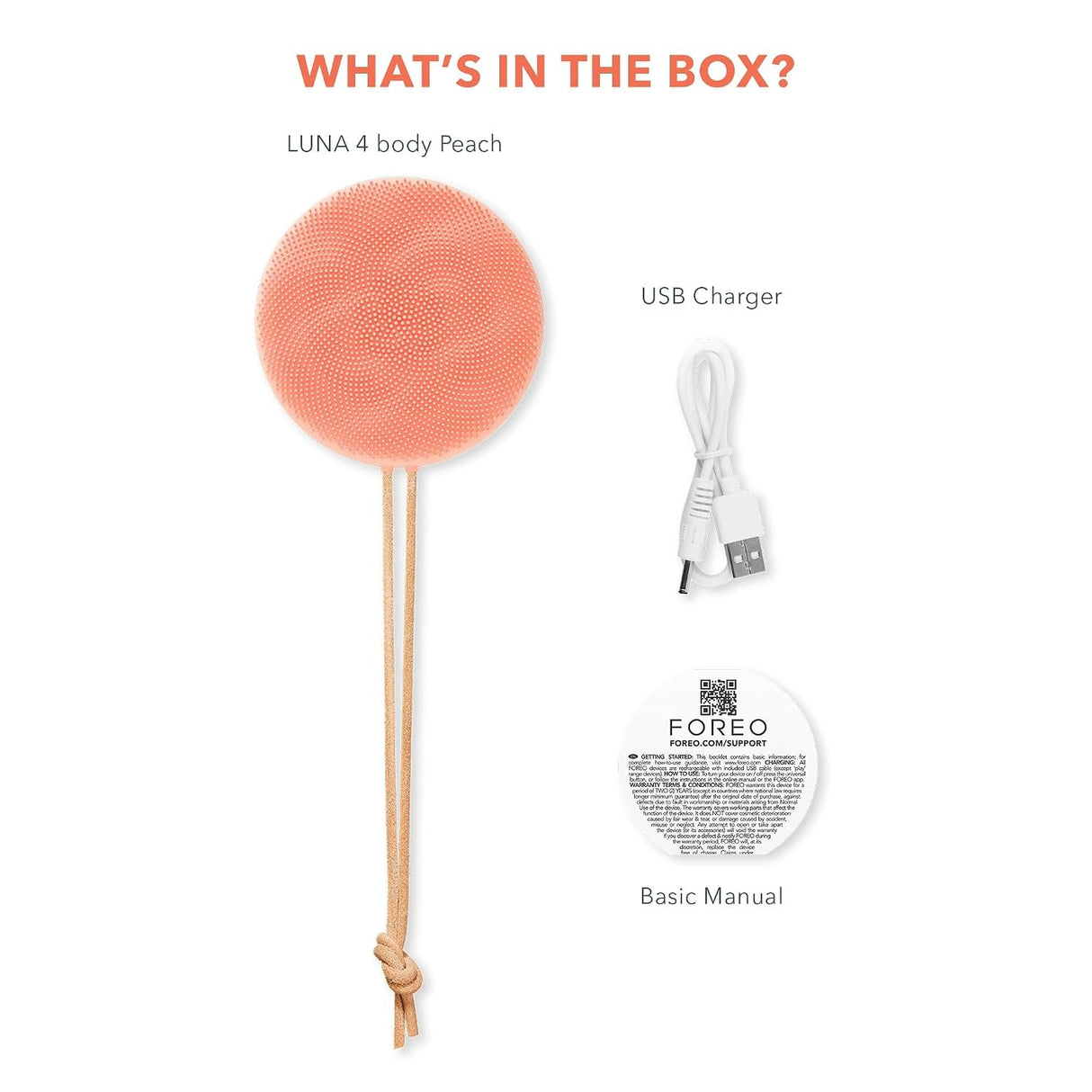 LUNA 4 body Massaging Body Brush, Perfect Peach