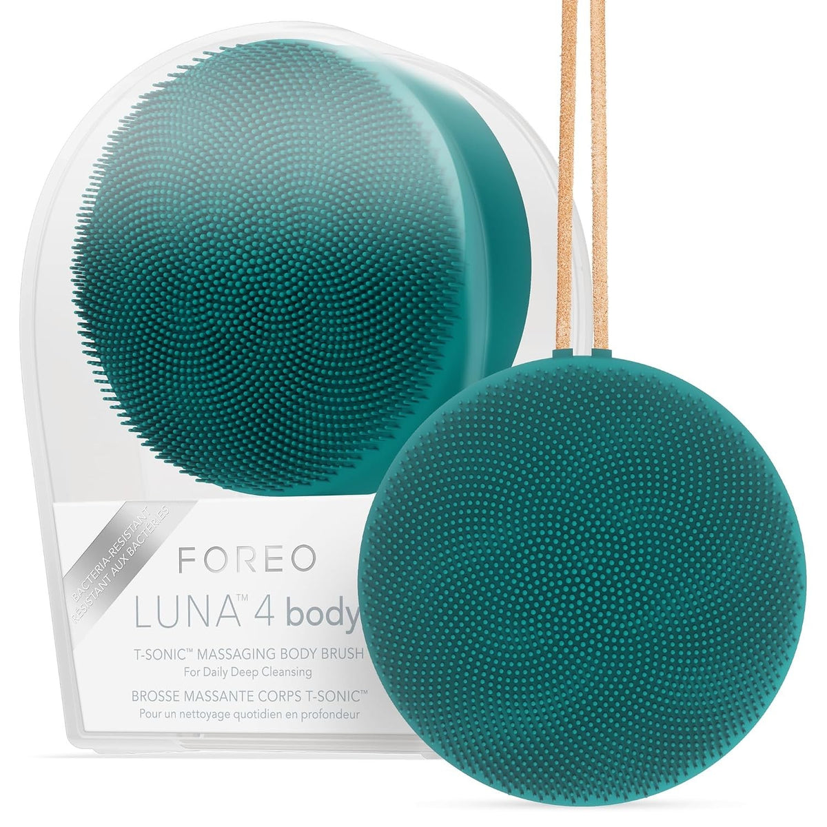 LUNA 4 body Massaging Body Brush, Evergreen