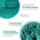 LUNA 4 body Massaging Body Brush, Evergreen