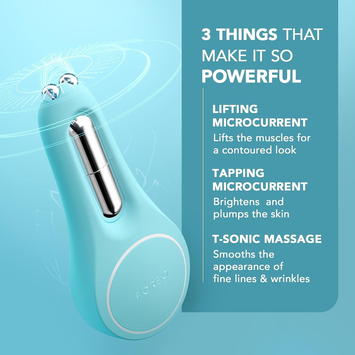 BEAR 2 Eyes & Lips Microcurrent Line Smoothing Device, Arctic Blue