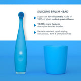ISSA baby Soft Silicone Sonic Toothbrush, Bubble Blue Dino