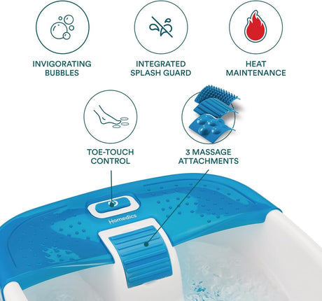 HoMedics Bubble Bliss Elite Foot Spa with Heat Boost