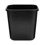 Deskside Wastepaper Basket, Rectangular, 3.25 Gallon, 8.2 x 11.4 x 12.1", Black, LLDPE - FG295500BLA - LL Medico
