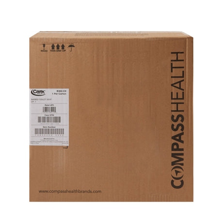 Drive Raised Toilet Seat, Standard/Elongated, 5.5" Height, 15" x 16", 300 lb Capacity